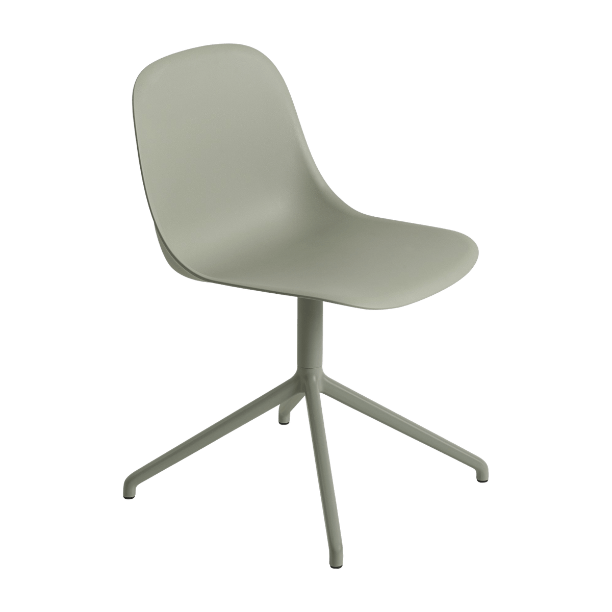 Chaise verte piétement pivot Fiber - Muuto - The Cool Republic