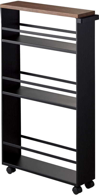 Chariot d'appoint en acier noir Tower - Yamazaki - The Cool Republic