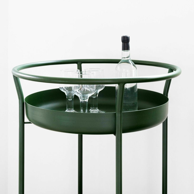 Chariot de bar en acier noir Corona - XLBoom - The Cool Republic