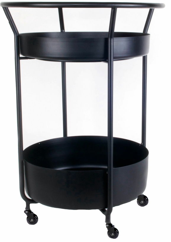 Chariot de bar en acier noir Corona - XLBoom - The Cool Republic