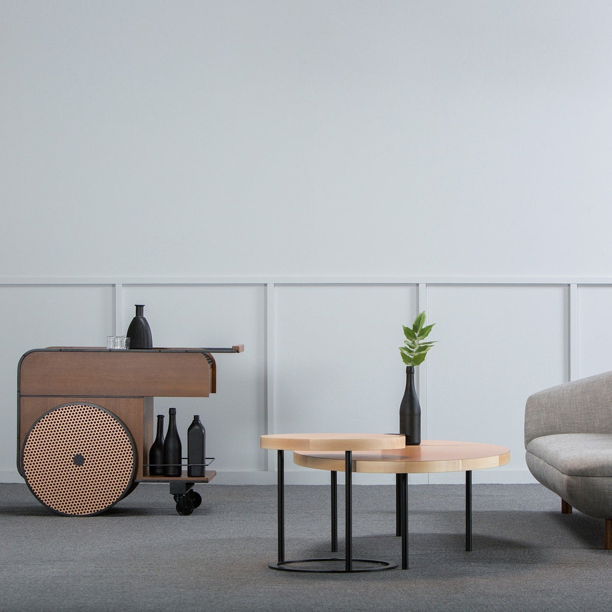 Chariot de bar en bois Trink - Kann Design - The Cool Republic