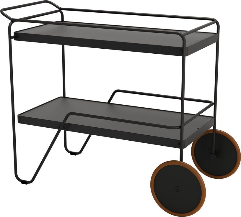 Chariot en aluminium et acier noir 75,5x95x46cm Click - Houe - The Cool Republic