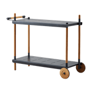 Chariot en aluminium et teck Frame - Cane-Line - The Cool Republic
