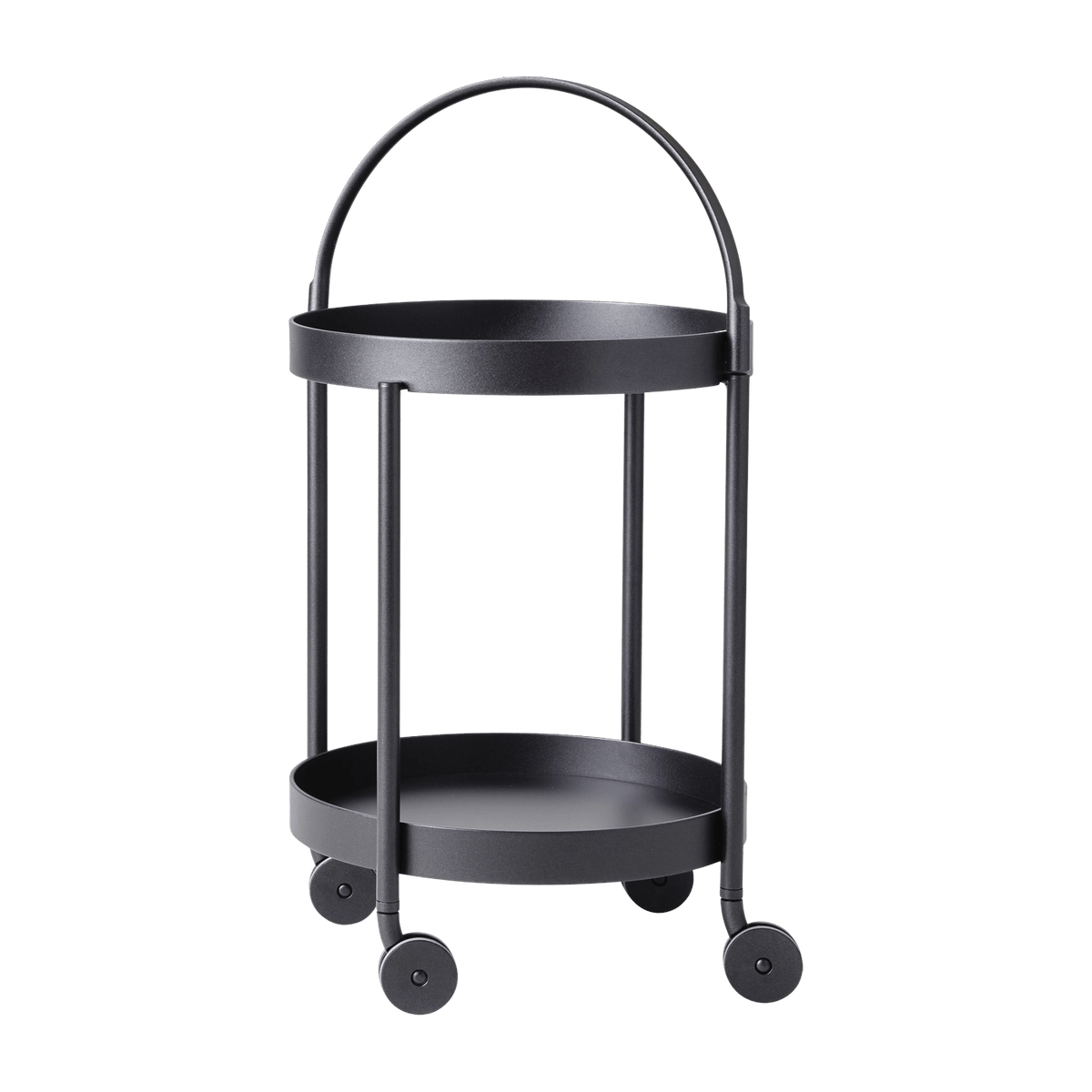 Chariot en aluminium noir Roll - Cane-Line - The Cool Republic