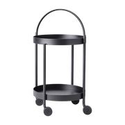 Chariot en aluminium noir Roll - Cane-Line - The Cool Republic