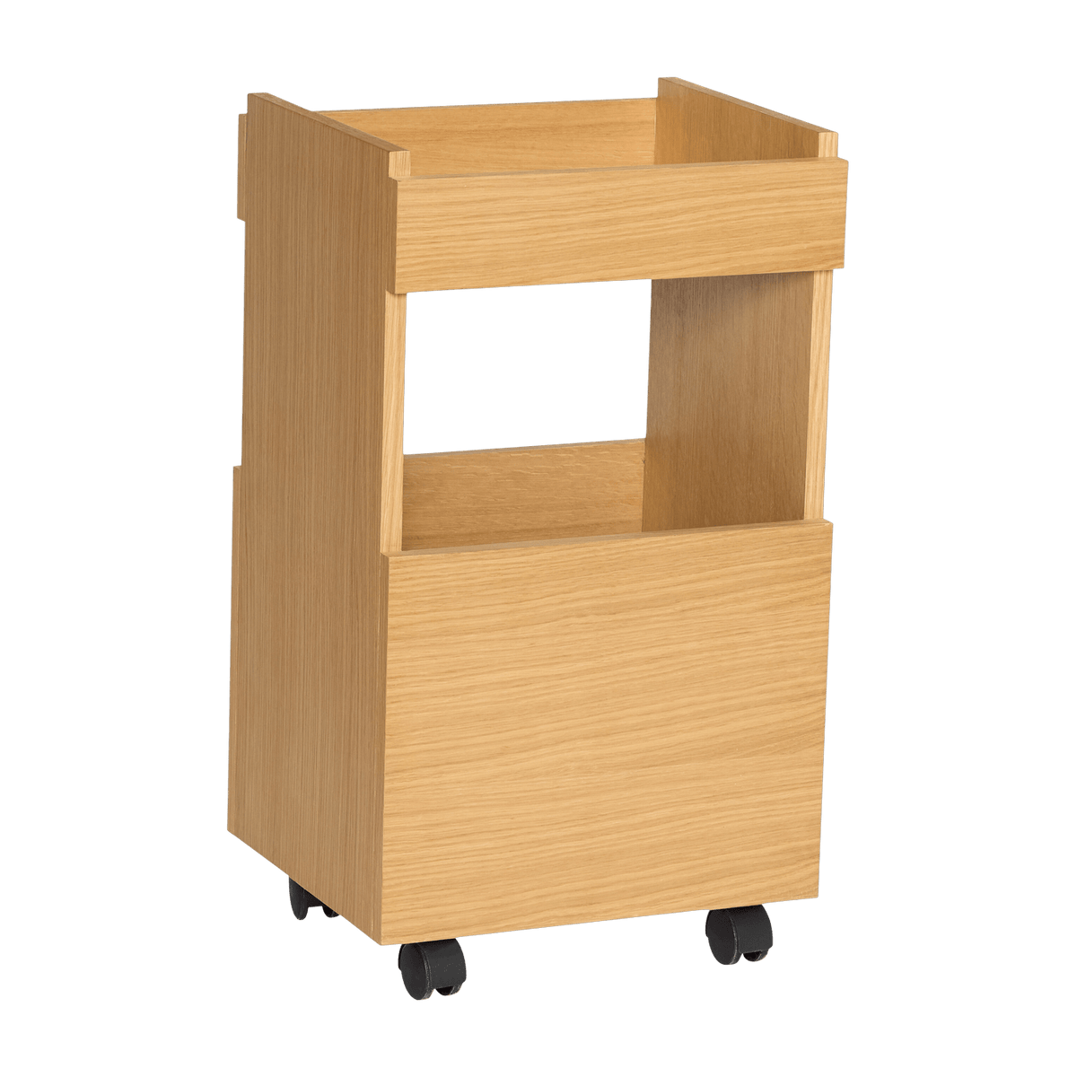 Chariot en bois de chêne naturel 40x35x70cm Forma - Hübsch - The Cool Republic