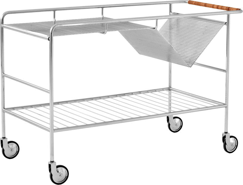 Chariot multifonction chrome et noyer laqué Alima NDS1 - &tradition - The Cool Republic