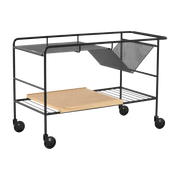 Alima NDS1 black and lacquered oak multifunction cart - &tradition - The Cool Republic