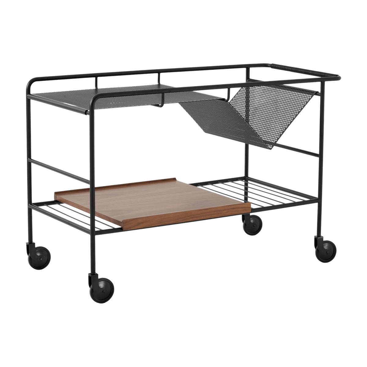 Alima NDS1 black and lacquered walnut multipurpose cart - &tradition - The Cool Republic