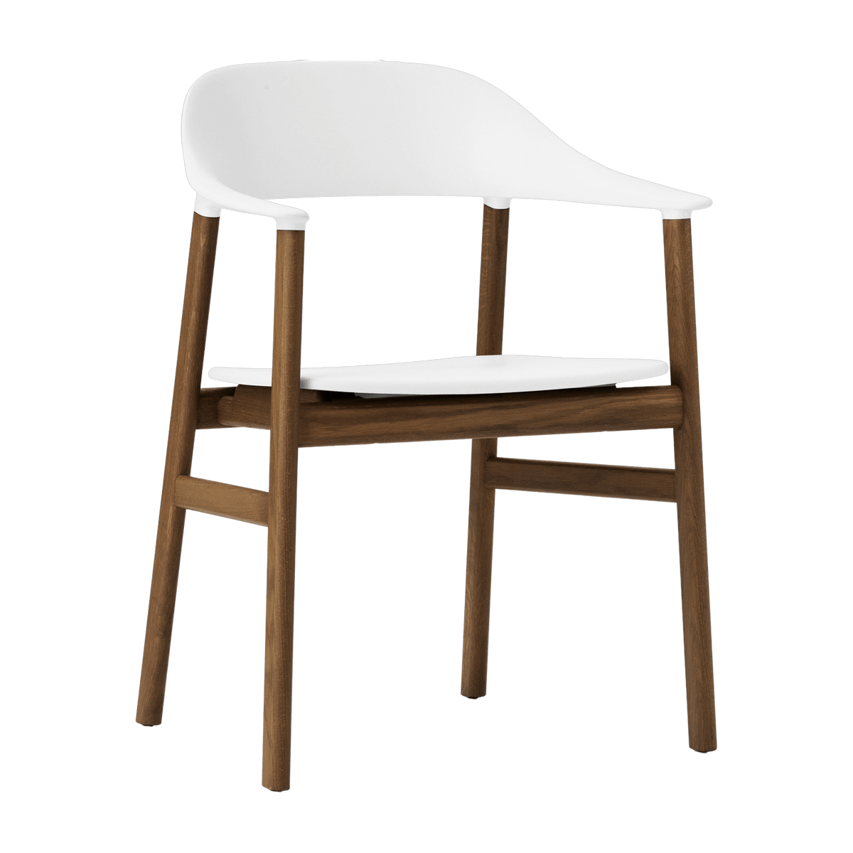 Chase avec accoudoirs en chêne teinté et polypropylene blanc Herit blanc - Normann Copenhagen - The Cool Republic