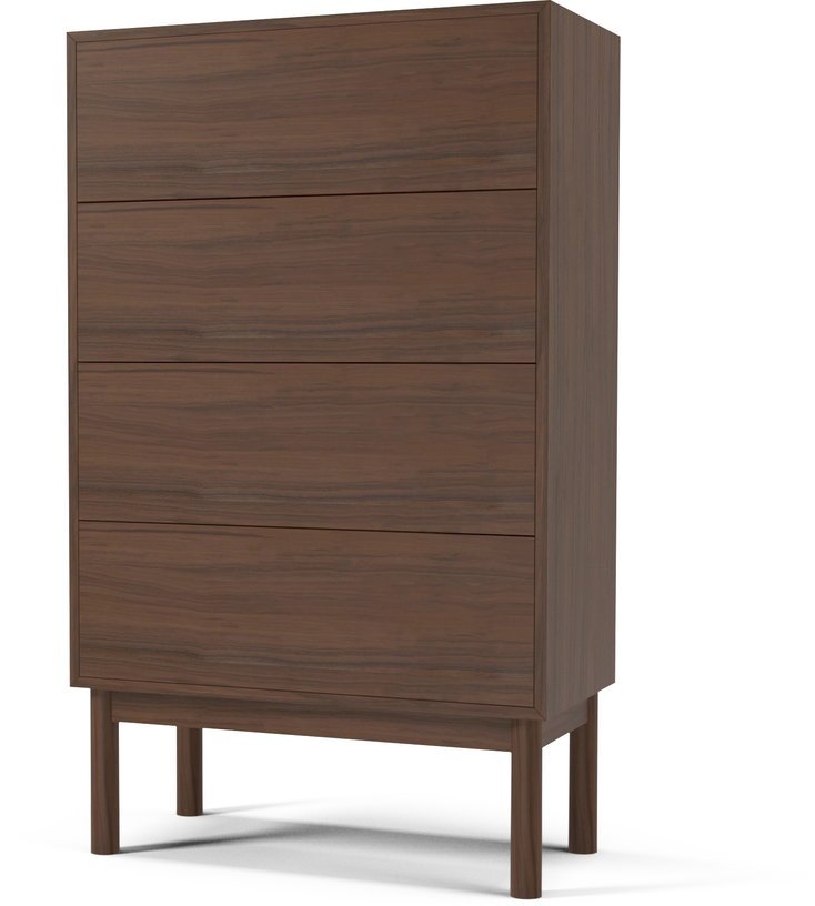 Chiffonnier avec 4 tiroirs en placage de noyer Case - Bolia - The Cool Republic