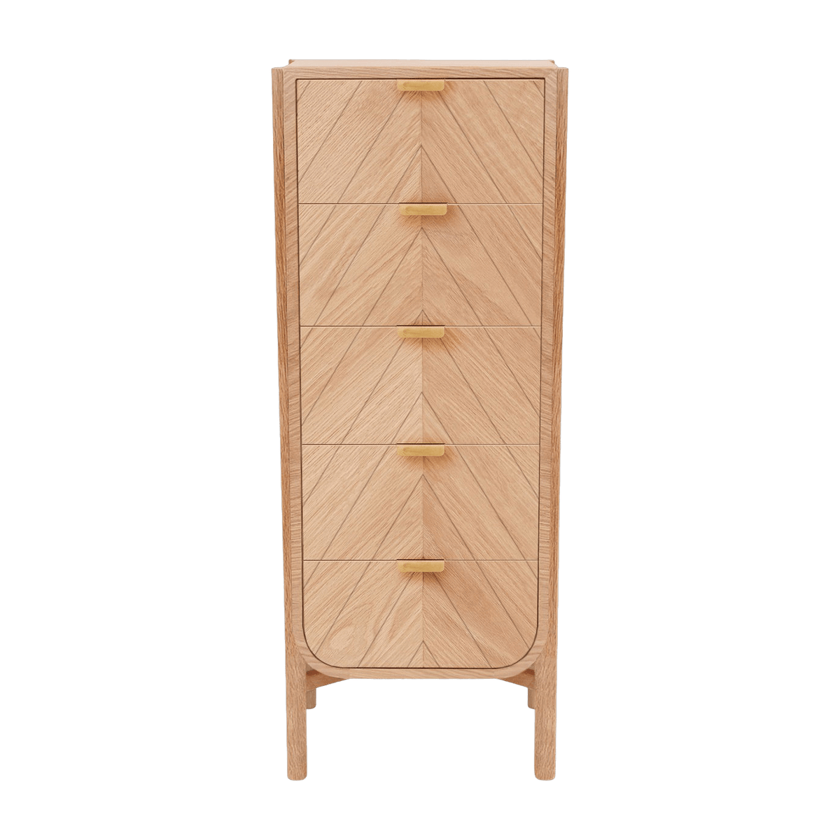 Chiffonnier en chêne naturel 50 x 40 x 130 cm Marius - Hartô - The Cool Republic