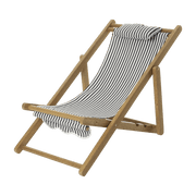 Chilienne pour enfants bleue à fines rayures blanches Mini Sling Chair - Business & Pleasure - The Cool Republic