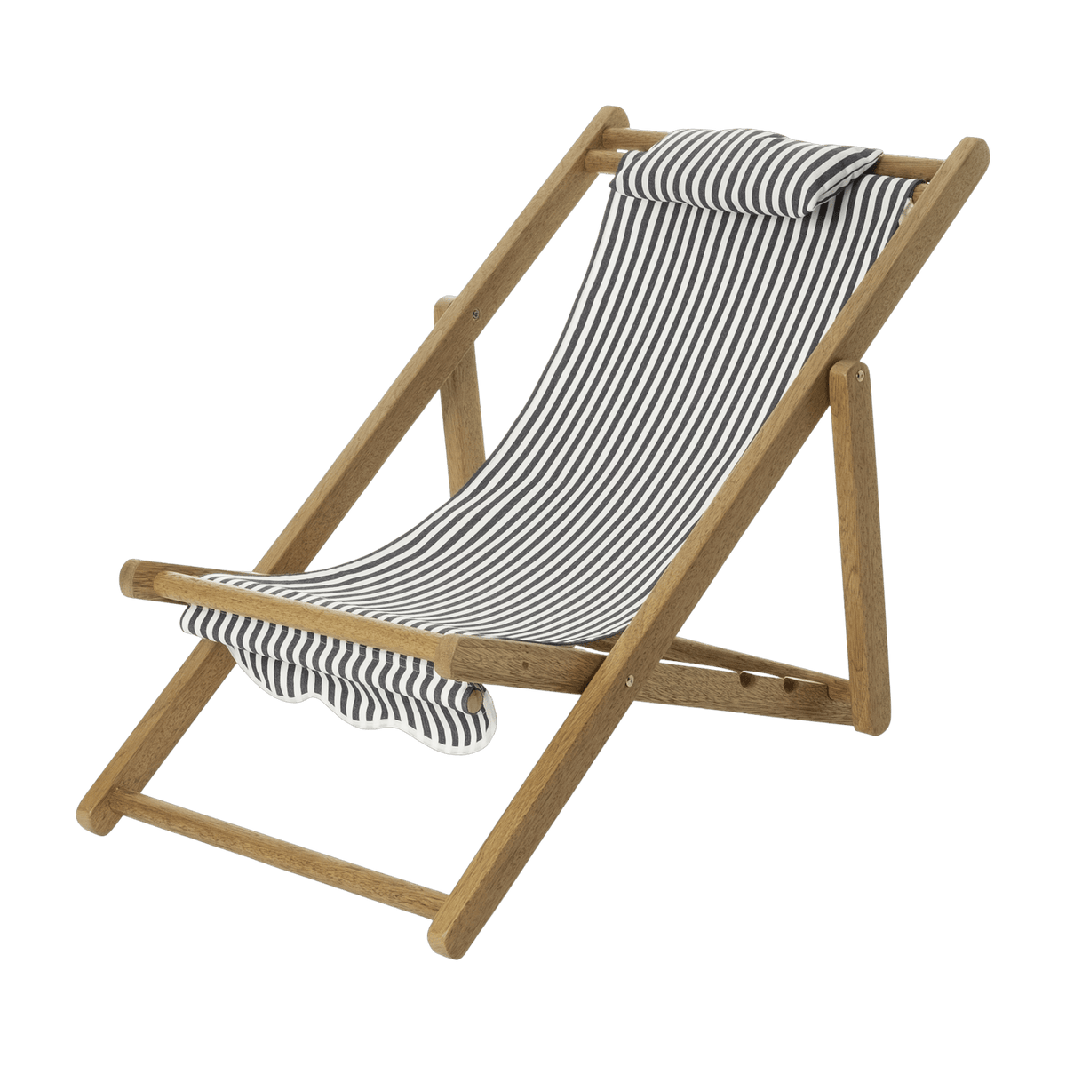 Chilienne pour enfants bleue à fines rayures blanches Mini Sling Chair - Business & Pleasure - The Cool Republic