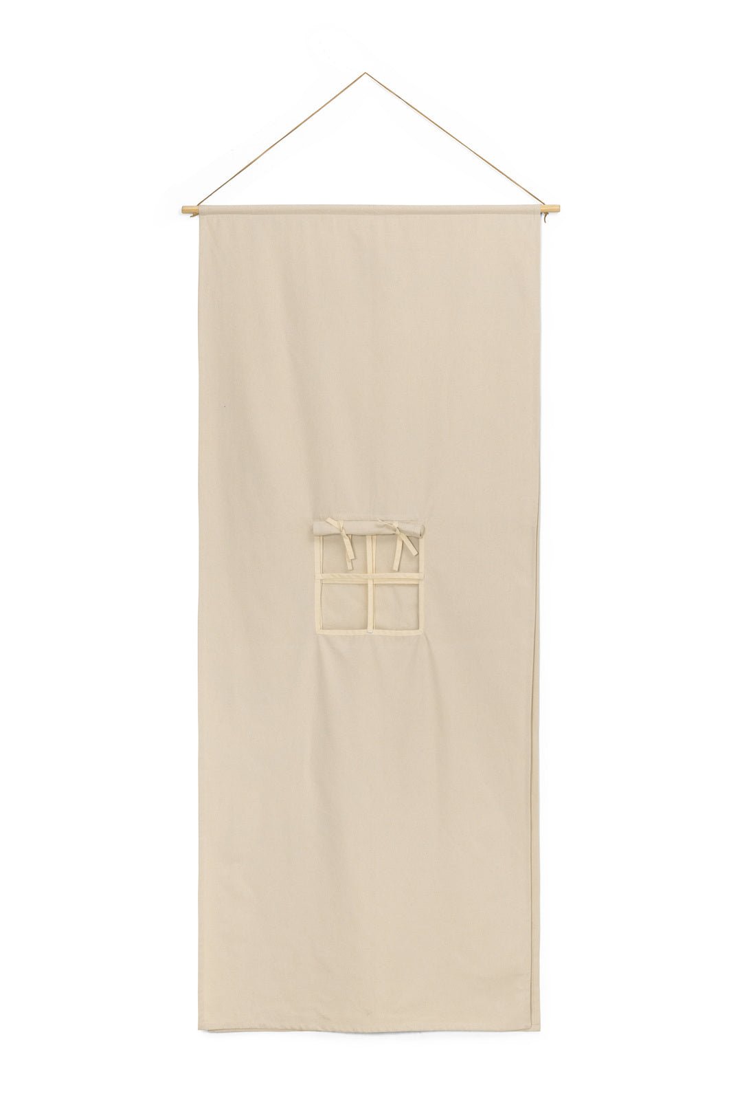Ciel de lit en coton bio blanc cassé et tige en pin Settle - Ferm Living - The Cool Republic