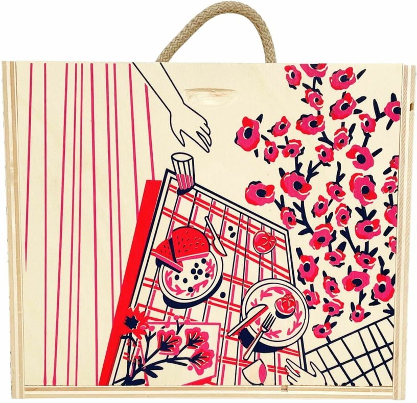 Coffret d'art de la table nomade blueberry 4 personnes - Maryne Guyot créations - The Cool Republic