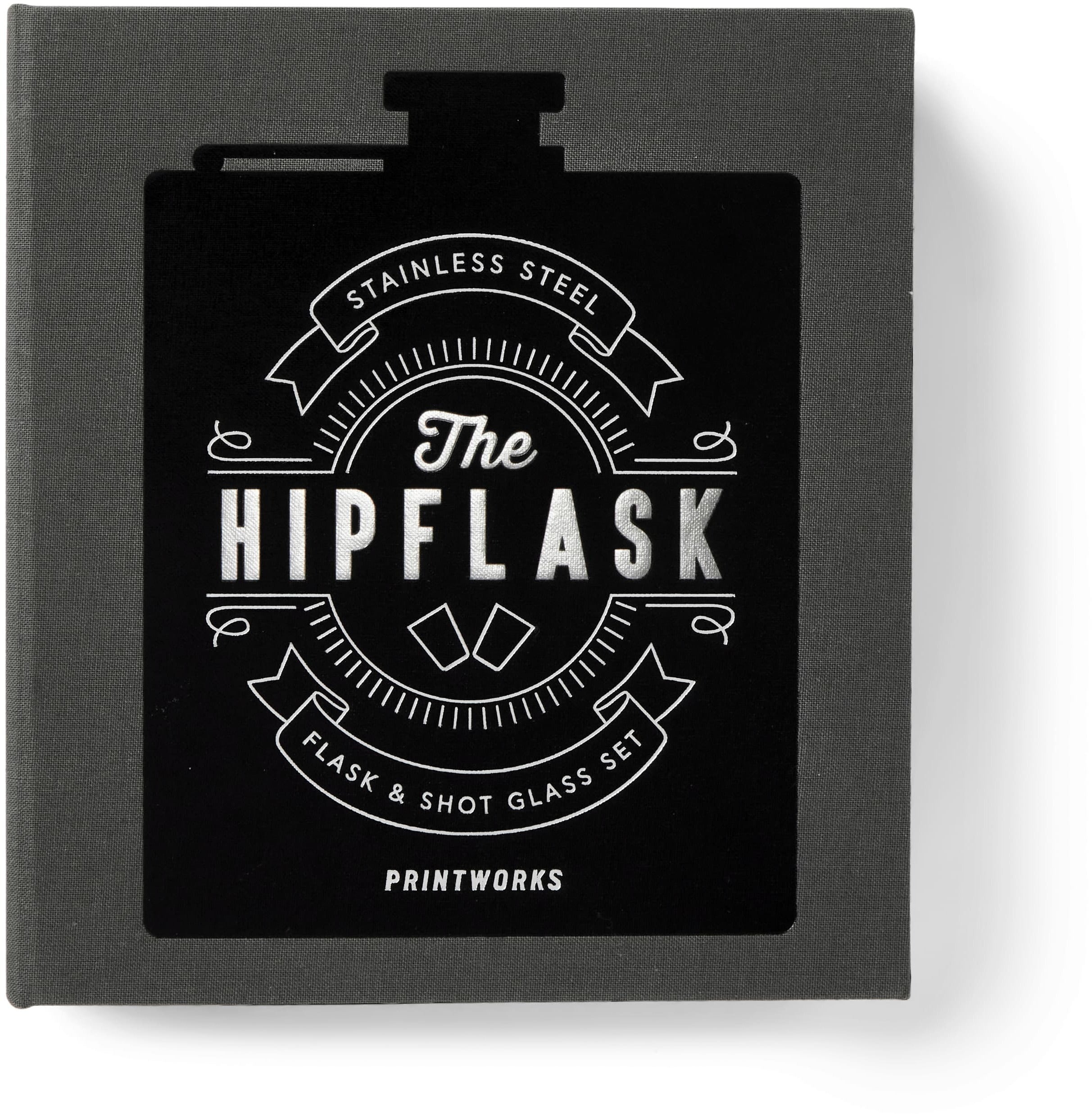 Coffret flasque à alcool 19,6x17,8x5,5cm Les Essentiels - Printworks