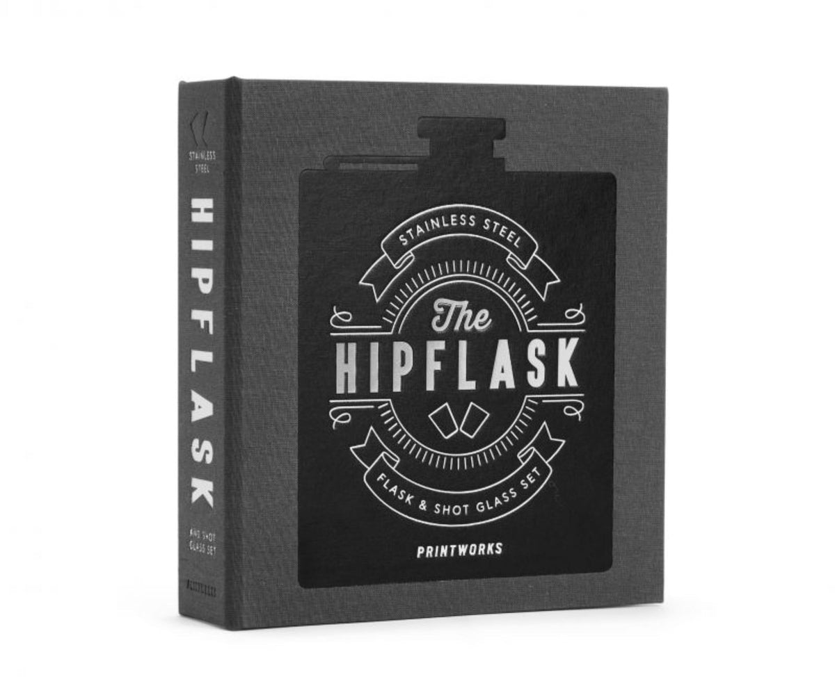Coffret flasque à alcool 19,6x17,8x5,5cm Les Essentiels - Printworks