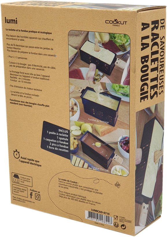 Coffret raclette à la bougie et fondue Lumi - Cookut - The Cool Republic
