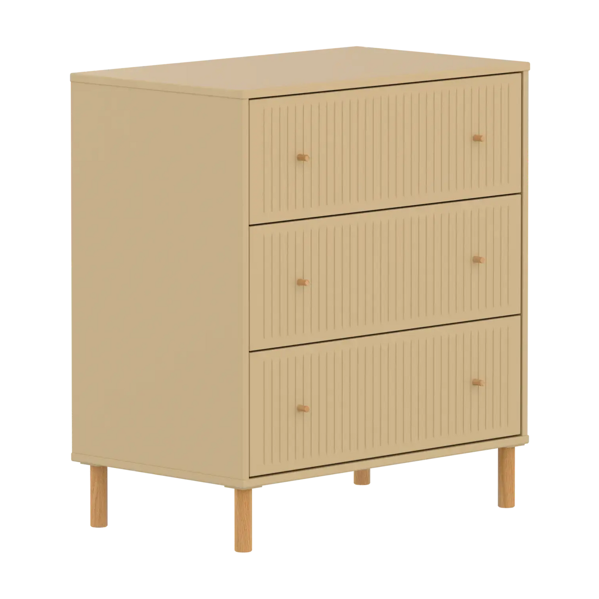 Commode 3 tiroirs sur pieds en bois beige 75,4x45,2x83,9cm Saga - Flexa — vue 3