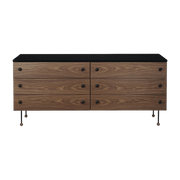 Commode 6 tiroirs en noyer 62 Dresser - Gubi - The Cool Republic