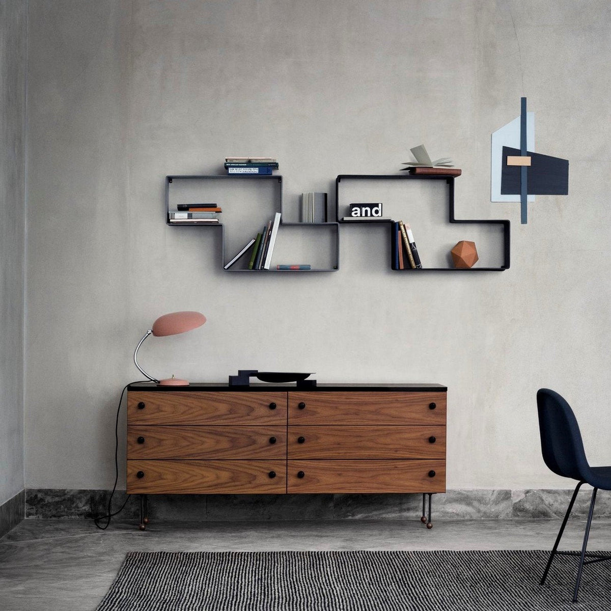 Commode 6 tiroirs en noyer 62 Dresser - Gubi - The Cool Republic
