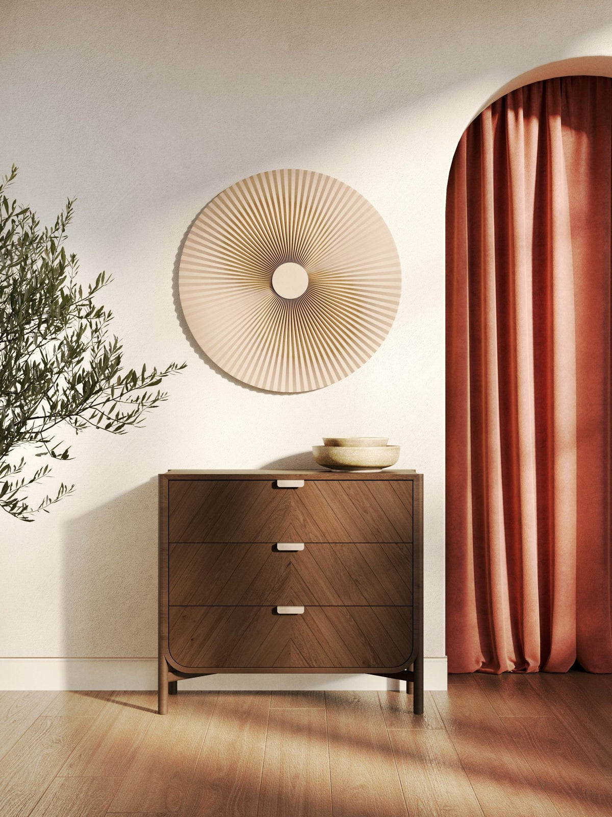 Commode à tiroirs en chêne teinté 100 x 40 x 90 cm Marius - Hartô - The Cool Republic