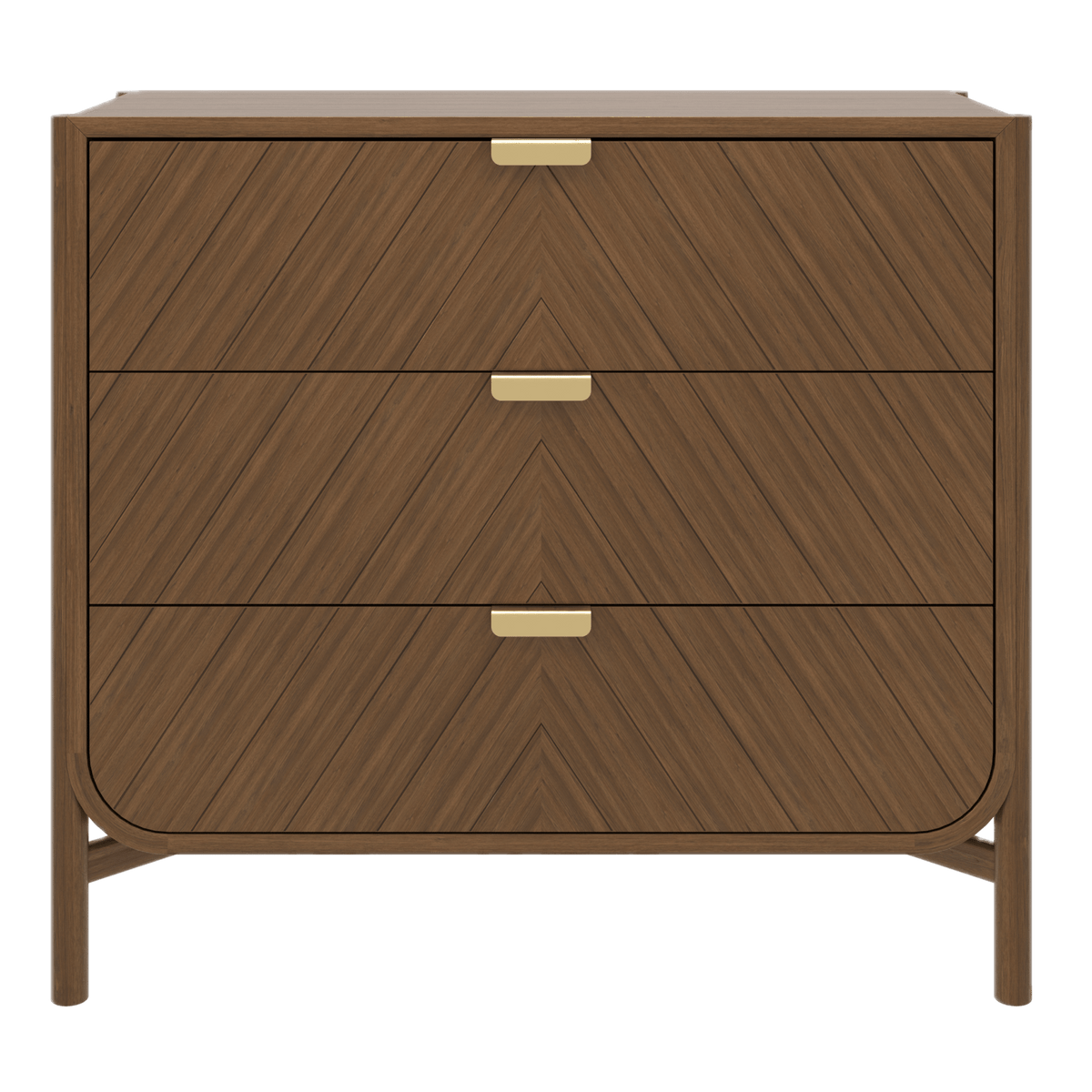 Commode à tiroirs en chêne teinté 100 x 40 x 90 cm Marius - Hartô - The Cool Republic