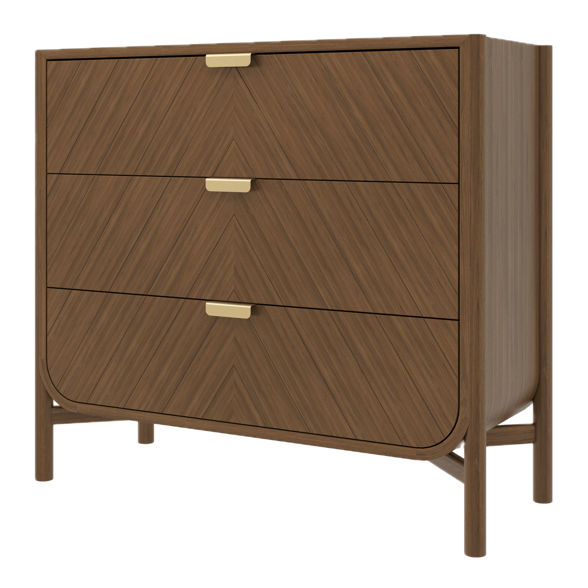 Commode à tiroirs en chêne teinté 100 x 40 x 90 cm Marius - Hartô - The Cool Republic