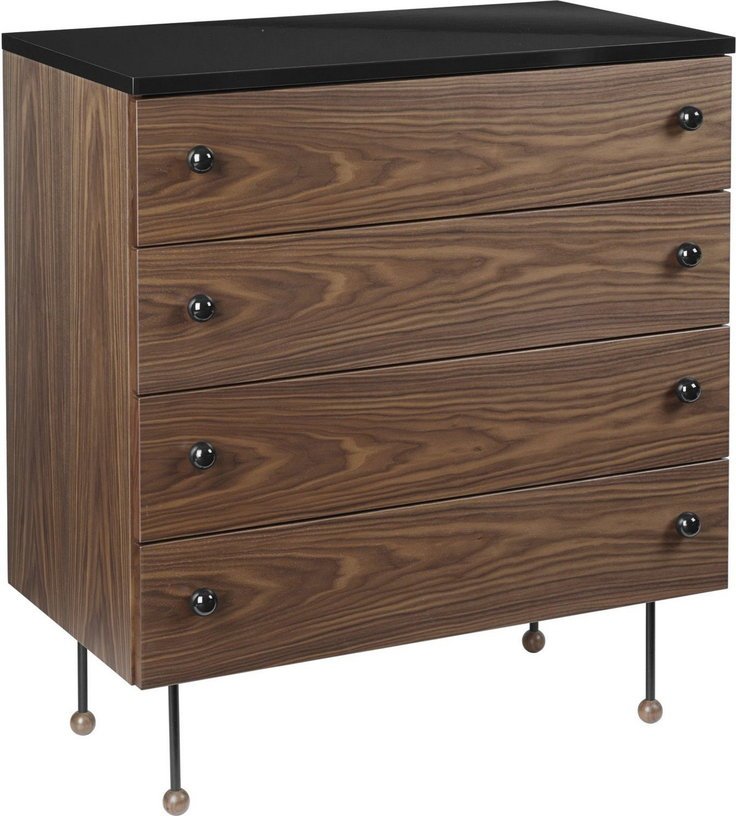 Commode à tiroirs simple en noyer 62 Dresser - Gubi - The Cool Republic
