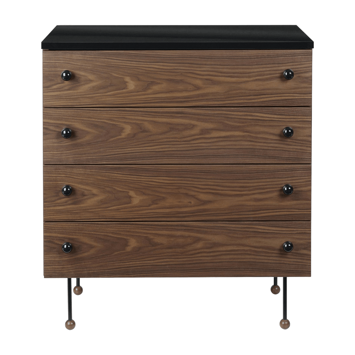 Commode à tiroirs simple en noyer 62 Dresser - Gubi - The Cool Republic