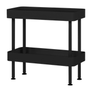 Console avec double plateaux en acier noire Nolle - noo.ma - The Cool Republic