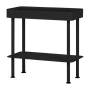 Console avec plateau et étagère en acier noire Nolle - noo.ma - The Cool Republic
