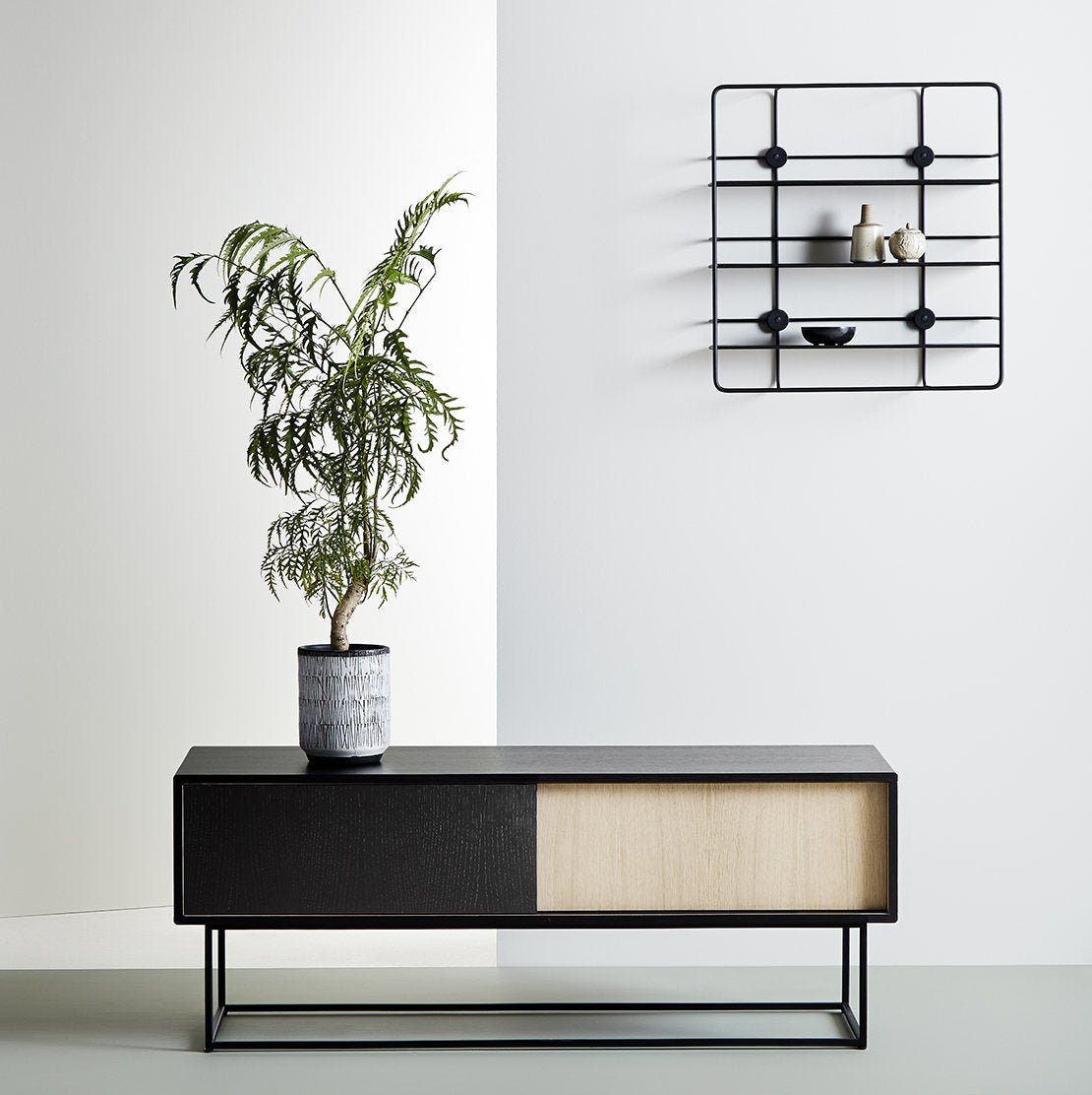 Console basse Virka bas Noir - Woud - The Cool Republic