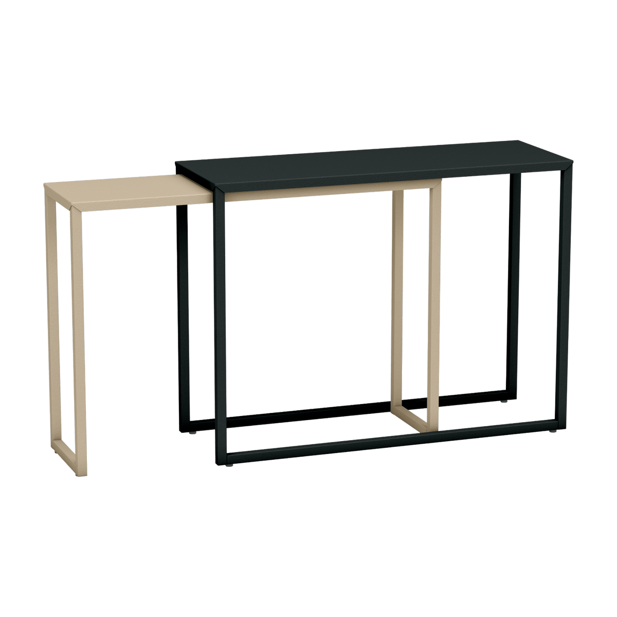 Console coulissante sur le côté anthracite et crème Rafale - Matière Grise - The Cool Republic