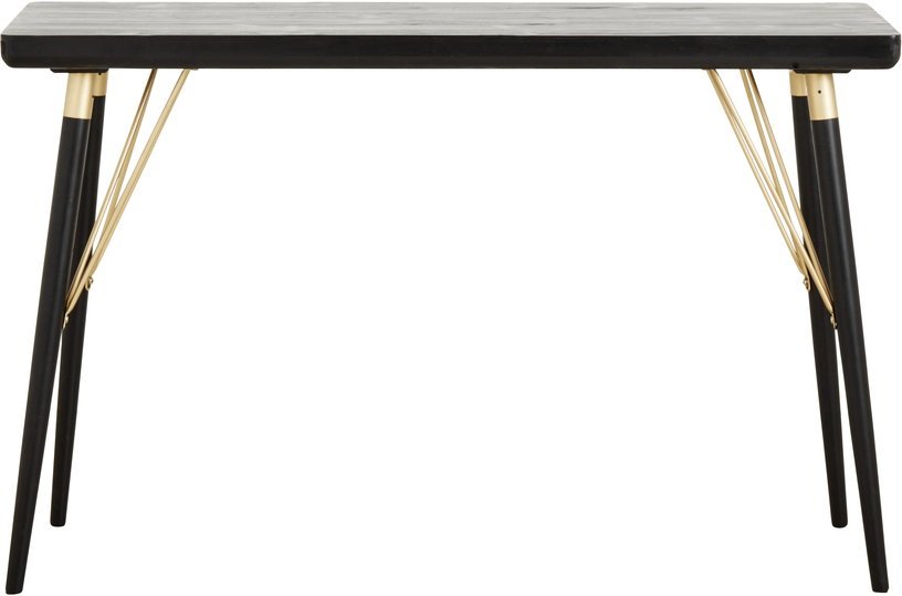 Console en bois noir et détails dorés - Nordal - The Cool Republic