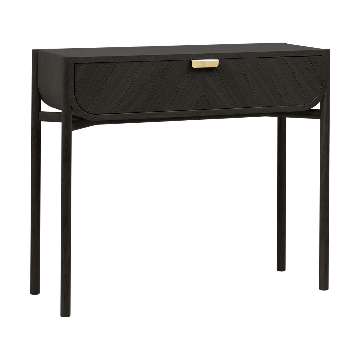 Console table in black stained oak 100 x 36,5 x 90 cm Marius - Hartô - The Cool Republic