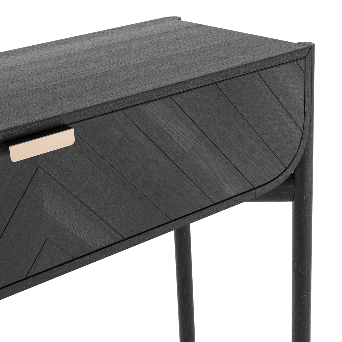 Console en chêne teinté noir 100 x 36,5 x 90 cm Marius - Hartô - The Cool Republic