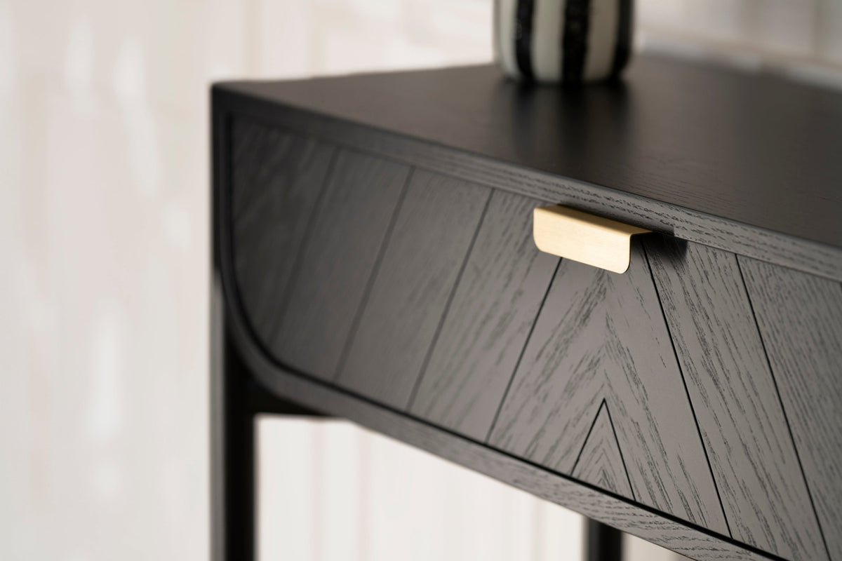 Console en chêne teinté noir 100 x 36,5 x 90 cm Marius - Hartô - The Cool Republic