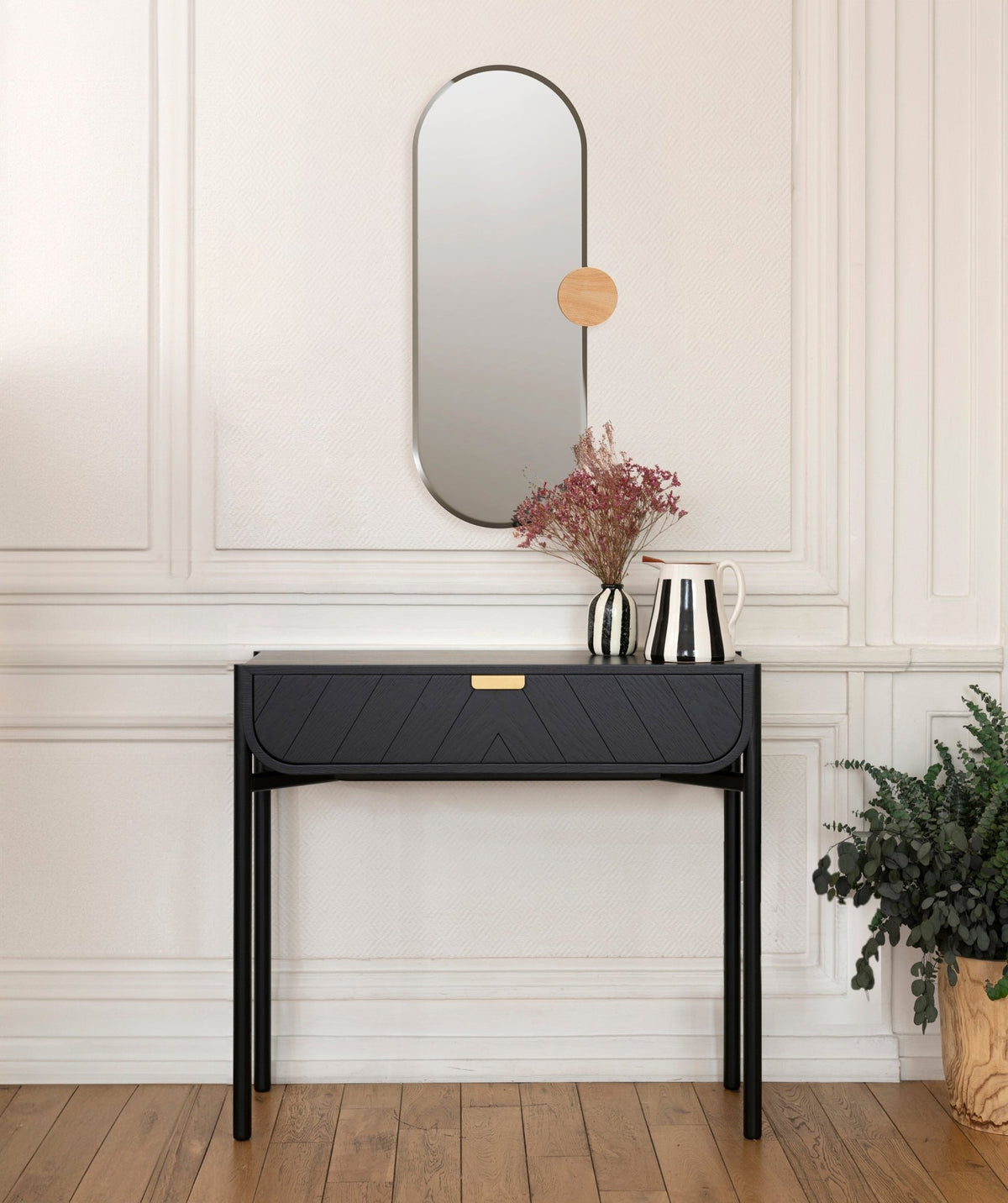 Console en chêne teinté noir 100 x 36,5 x 90 cm Marius - Hartô - The Cool Republic