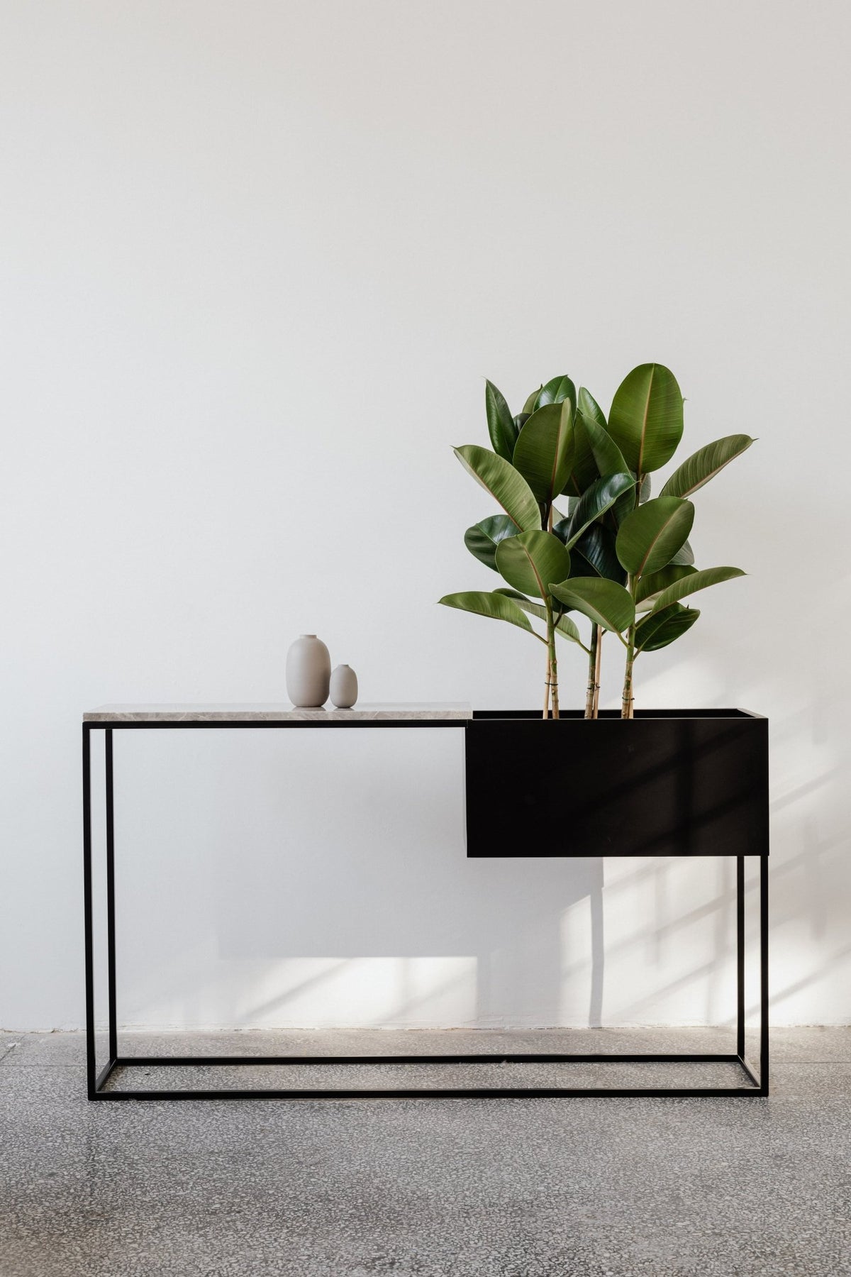 Console en marbre gris L Box Maxi - Un’common - The Cool Republic