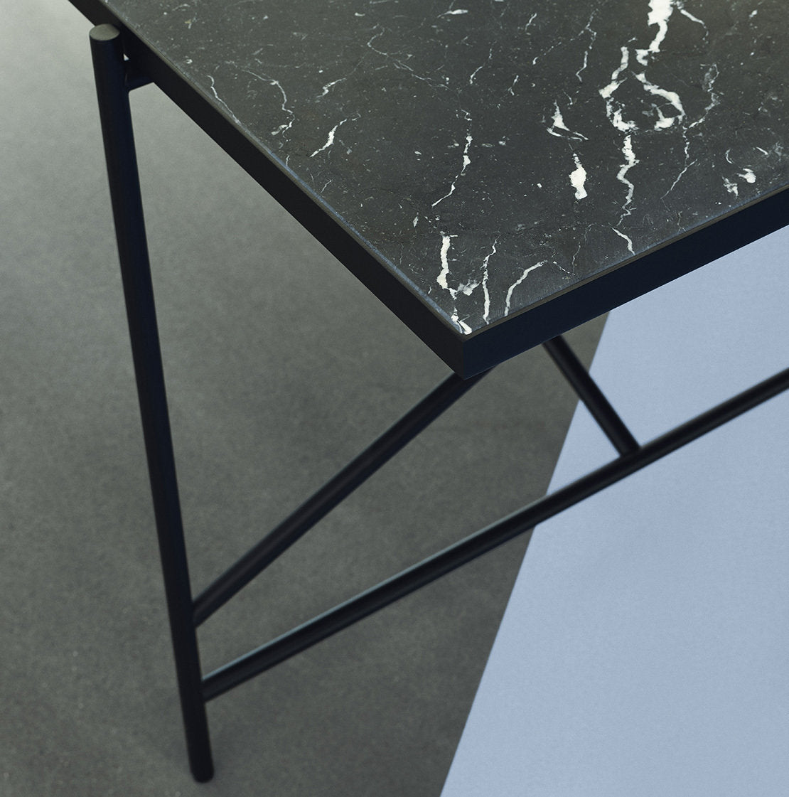 Console en marbre noir 184 cm - HANDVÄRK - The Cool Republic