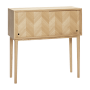 Console motif chevron en bois de chêne clair - Hübsch - The Cool Republic