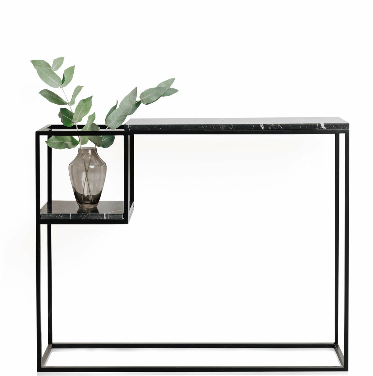 Console noire avec plateau en marbre noir M Hop Maxi - Un’common - The Cool Republic