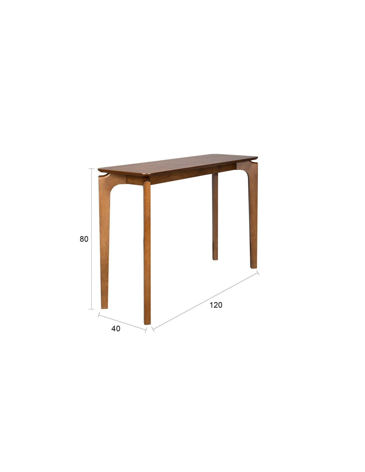 Console rectangulaire en bois d'hévéa 120x40x80cm Savone - Dutchbone - The Cool Republic
