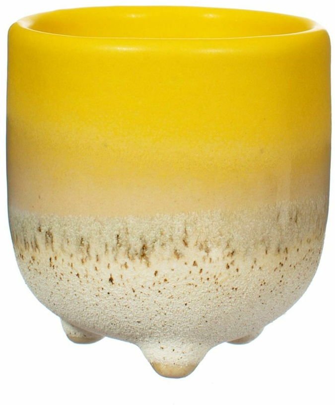 Coquetier en grès jaune Mojave Glaze - Sass & Belle - The Cool Republic