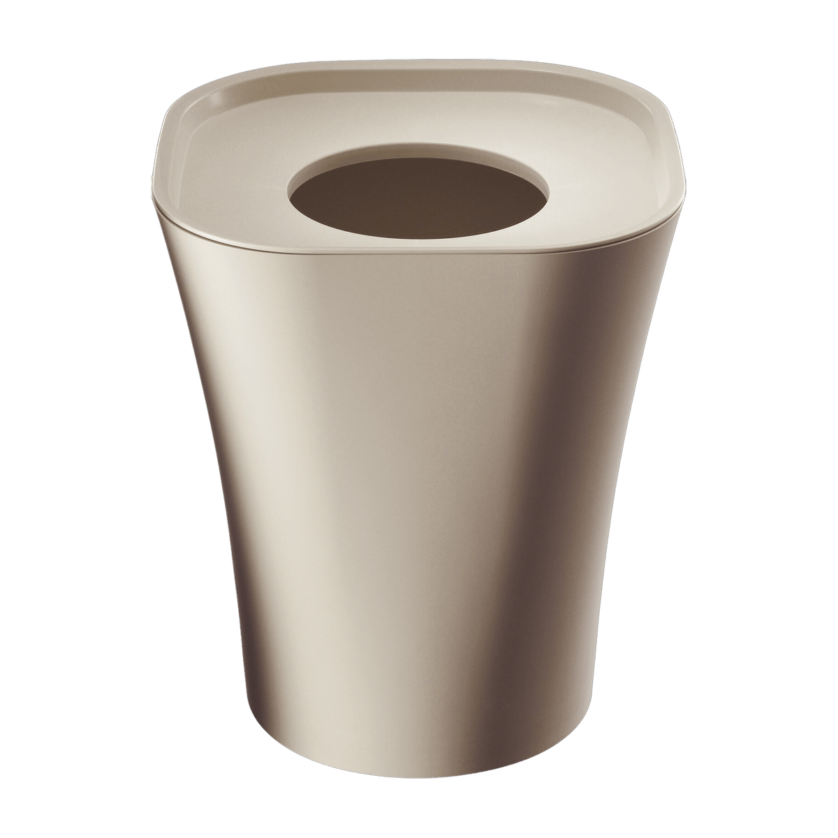 Corbeille beige avec couvercle et anneau de retenue Trash - Magis - The Cool Republic