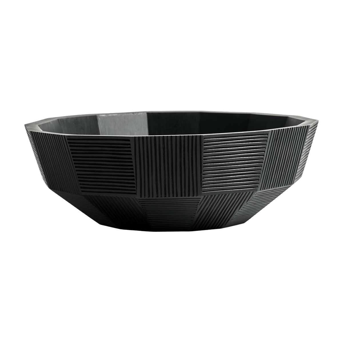 Corbeille en acajou Black Striped - Ethnicraft Accessories - The Cool Republic