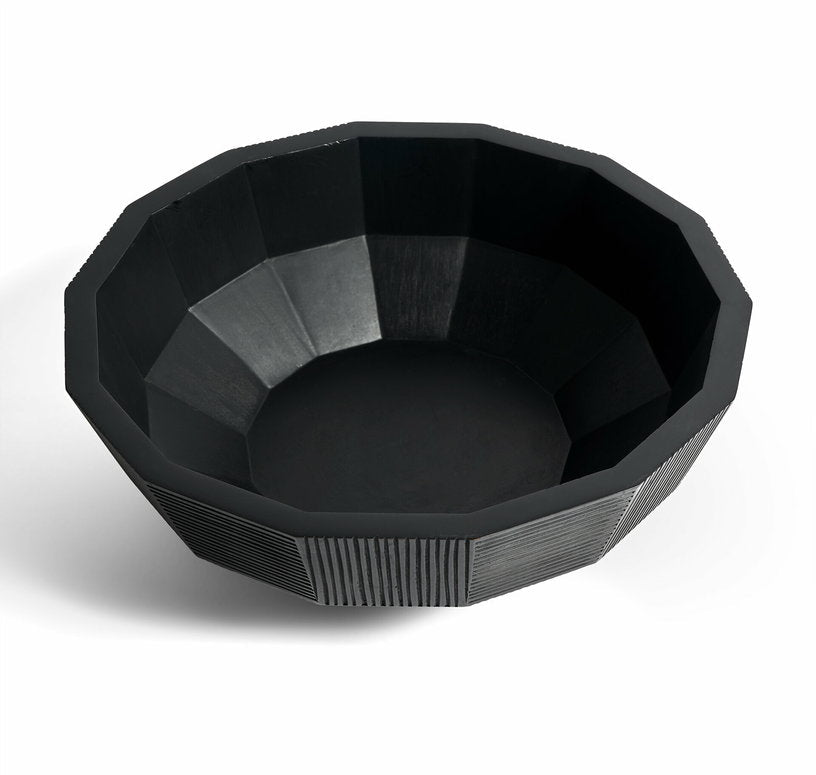 Corbeille en acajou Black Striped - Ethnicraft Accessories - The Cool Republic