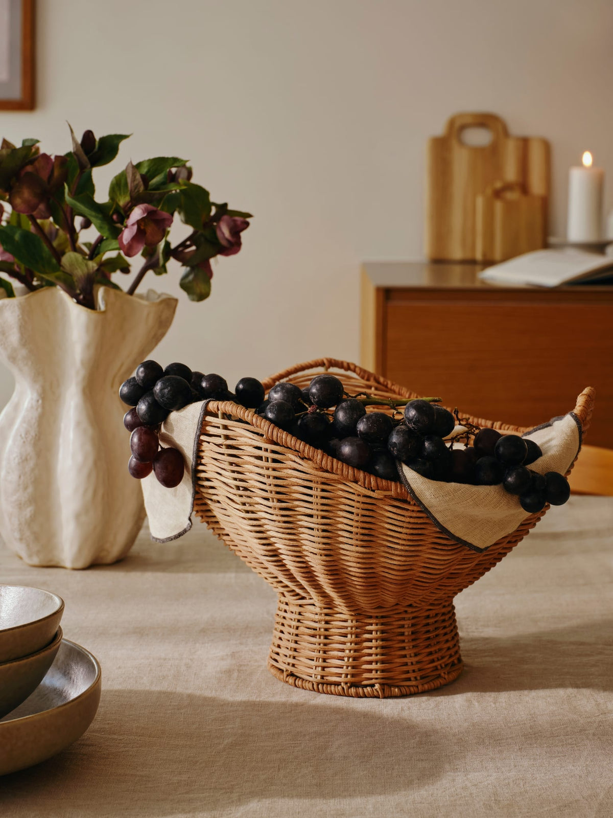 Corbeille en rotin naturel 30x16cm Annika - Broste Copenhagen — vue 2